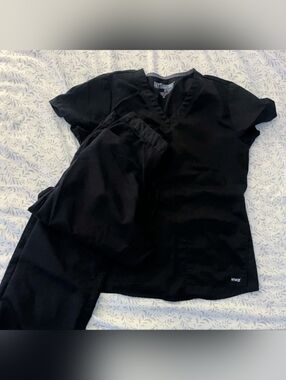 Grey's Anatomy Black Scrub Set